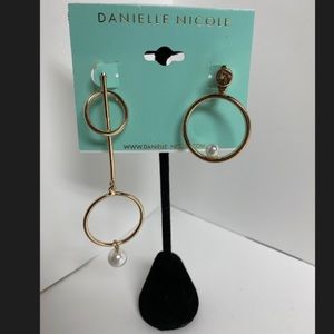 Gold and Pearl Drop Earrings